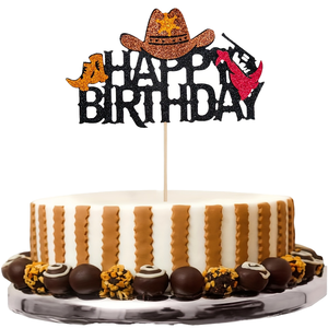Adornos para Pastel de Cumpleaños con Temática del Viejo Oeste 2025, Decoración Reutilizable para Pastel de Cumpleaños de Niños y Niñas - Product Image 4