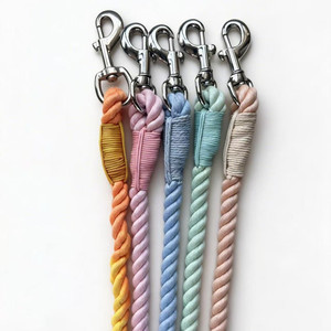 Correa de Perro de Cuerda Trenzada Resistente, Clásica, Sólida, con Mango Suave, 100% Algodón, para Pasear, Correr y Acampar, Venta al Por Mayor - Product Image 2