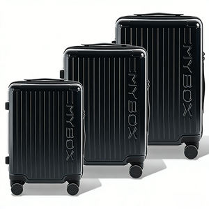 <span class=keywords><strong>Valigia</strong></span> rigida da viaggio <span class=keywords><strong>nera</strong></span> da 24 pollici, resistente, con rotelle a 360° °   Ruote per Lunghi Viaggi - Product Image 5