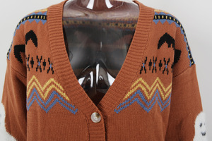 Suéter Cárdigan de <span class=keywords><strong>Punto</strong></span> con Diseño de Murciélago Fantasma para Mujer, Estilo Occidental Vintage, <span class=keywords><strong>Manga</strong></span> Larga, Casual, Retro, Boho, para Otoño e Invierno - Product Image 5