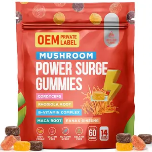 Oem Private Label Mushrooms Gummies Organic Vegan Nootropic Vitamins Supplement Organic Lions Mane Mushroom Gummies
