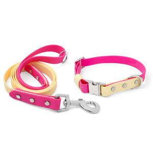 Collares de perro de liberación rápida de dos colores con revestimiento de PVC ajustable impermeable al por mayor personalizado - Product Image 6