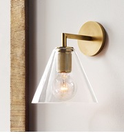 Lampe murale de couloir de style européen, résistante à l'humidité, luminaire d'intérieur de luxe, lampe murale en verre