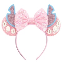 Accessoires pour cheveux Vente en gros Enfants Filles Sequin Noeud Papillon Fleur Cosplay Bandeau Oreilles de Souris Bandeau