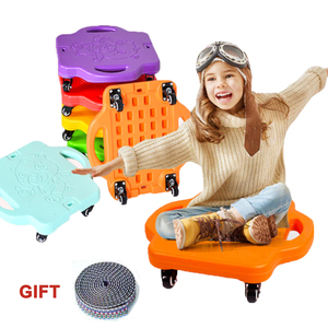 Montessori skuter roda empat anak-anak, set mainan sensor olahraga luar ruangan mobil papan seluncur keseimbangan skuter tanpa suara untuk anak-anak - Product Image 1