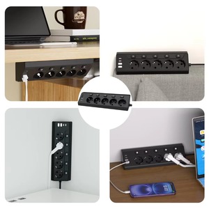 Multipresa EU a 5 vie con interruttori individuali, 5 prese Schuko angolate, 4 porte USB, 2 USB-C, 2 USB-A - Product Image 4