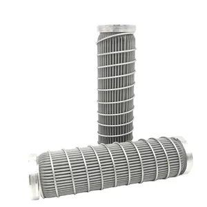 The Good Quality Large Flow Stainless Steel Water Oil Hydraulic Air Gas Fuel Cartridge Candle Pleated Filter Element