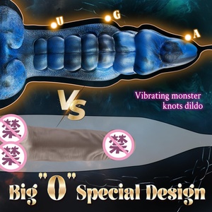 Monster Dildo Teleskopik 8-Frekuensi Bergetar Pemanas Silikon Masturbator Wanita Remote Control Mainan Seks Dewasa Grosir GM-551 - Product Image 4