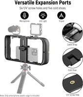 NEEWER Rig vidéo universel pour smartphone, stabilisateur de téléphone, cage de vlogging avec griffe porte-accessoires et support trépied pour vidéo