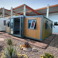 Maison conteneur extensible de 40 pieds à double aile, préfabriquée pour usage résidentiel