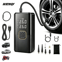 Kit Completo de Inflador de Neumáticos con Manguera Trenzada, Aguja para Balones, Boquillas Cónicas y Bolsa de Almacenamiento para Neumáticos de Auto con Adaptador Metálico Incluido
