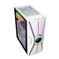 Boîtier de jeu atx, tour de pc en verre trempé, usb type-c, pour ordinateur gamer