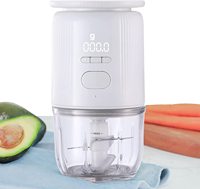 Mini hachoir USB 120W, capacité 600/1000ml, robot culinaire portable sans fil