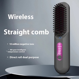 2025 4 Temperature Levels Electric Hair Straightener Comb Hair Straightener Brush Portable Hair Straightener - Product Image 5
