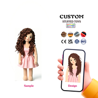 Poupée en peluche personnalisée, nouvelle, fille aux cheveux bruns, vente directe d'usine, poupée de haute qualité et très réalistes, jouet en peluche personnalisé