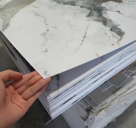 Modern Waterproof Marble Pattern PVC Decorative Wall Panel with High Gloss UV Finish Graphic Design Enabled Hot Selling