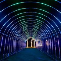 Nouvelle décoration de mariage, arche lumineuse LED en forme de cœur, décoration d'arche de rue en extérieur, motif d'arche 3D lumineux