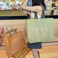 Sacs de courses réutilisables personnalisés en gros, respectueux de l'environnement, avec impression couleur personnalisée, sacs de courses recyclés
