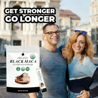 VitaHall Clean Black Maca Superfood Powder, extrait de racine, stimule l'énergie et la puissance des hommes, complément alimentaire premium pour adultes