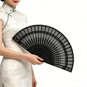 Abanico Plegable de Madera de Sándalo para Bodas, Abanicos de Madera Personalizados para Fiestas de Cumpleaños, Regalos Decorativos para Bodas - Product Image 5