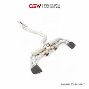 奥迪TTRS <span class=keywords><strong>2</strong></span>.5T 2018 + 带碳纤维排气尖端的疯狂声音消声器猫背排气管 - Product Image 2