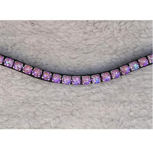 Bride Weymouth en cuir de cheval avec bande de front en cristal de vague de 3 rangées - Product Image 2