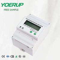 Meteran Energi Multifungsi Elektronik DC 2 Kawat 4P 300A 1000V DIN Rail Meteran Energi Digital LCD untuk Sistem Tenaga Surya