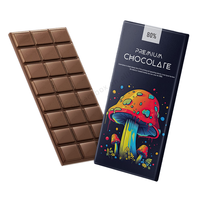 Individuelle Holografische Folienprägung Pilz-Schokoladenriegel Verpackungsbox |   Kindersichere Essbare Pilz-Gummibärchen Schokoladen-Geschenkbox