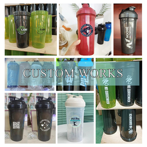 कस्टम 16 औंस 25 oz gourdde खेल शेकर बोतल लीक प्रमाण बीपा मुक्त प्लास्टिक प्रोटीन जिम प्रोटीन शेकर बोतल - Product Image 5