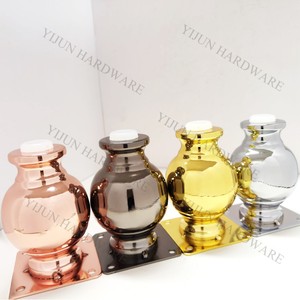 Decorative Aluminum Alloy <b>Sofa</b> Legs Vase Shape <b>Gold</b> Heavy Duty Modern Minimalist Luxury Furniture Hardware - Product Image 1