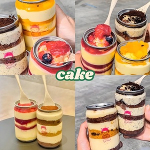 Nuevo Diseño Latas de PET con Logo Personalizado y Tapa de Aluminio para Pastel, Postre, Refresco y Té de Burbujas, Envases de Plástico PET Transparentes con Anilla de Apertura Fácil - Product Image 2