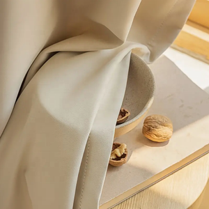 <span class=keywords><strong>Cortinas</strong></span> Opacas Personalizadas, <span class=keywords><strong>Cortinas</strong></span> <span class=keywords><strong>de</strong></span> Tela Beige Suave Tipo Seda para <span class=keywords><strong>Sala</strong></span> <span class=keywords><strong>de</strong></span> Estar y Dormitorio - Product Image 2