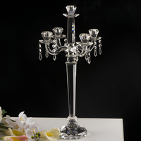 Candélabre en cristal pour mariage à 9 bras, décoration d'intérieur, candélabre en cristal à 5 bras, centre de table de mariage