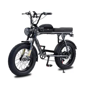 2024新款大电池20英寸电动山地车成人越野胖轮胎摩托车电动自行车