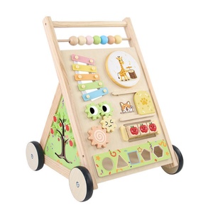 Chariot de marche multifonctionnel en bois pour bébé, éducatif et anti-renversement - Product Image 6