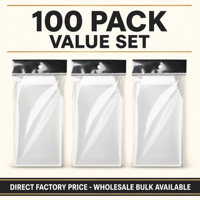 100 pochettes de protection archivistiques transparentes refermables pour cartes gradées PSA, pour la protection des cartes gradées, en vrac