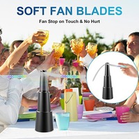 Ventilateur anti-mouches et anti-moustiques portable pour pique-niques en intérieur et en extérieur avec lumières chaudes pour les fêtes