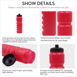 Yüksek kaliteli BPA ücretsiz plastik şişeler özel PE spor bisiklet hediye içme plastik döngüsü su şişesi bisiklet şişeleri - Product Image 4