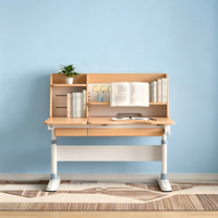 Bureau d'étude ergonomique pour enfants en bois, réglable en hauteur, avec étagère et tiroir, durable et moderne, pour la maison, le bureau, la chambre et le salon
