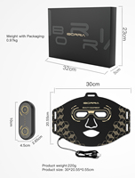 Masque facial et cervical LED 4 couleurs IBORRIA M226, photothérapie pour le raffermissement de la peau, traitement de l'acné, élimination des rides - Portable et maniable