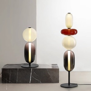 Lampe sur pied minimaliste nordique, design en verre LED, salon, chambre à coucher, bureau, lumière décorative, 220V, E27, commande par interrupteur - Product Image 2