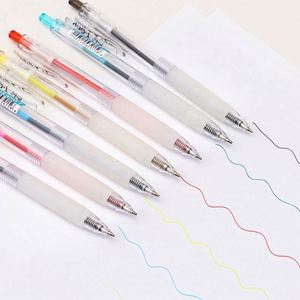 Wholesale Promotion Custom Logo Printed ABS Plastic Ball Point <b>Pen</b> 0.5 0.7 mm Yellow Orange Body All Printing Novelty Design - Product Image 5