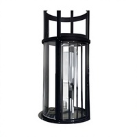 Ascenseur Moderne Rond en Acier Inoxydable Contemporain pour Appartement et Villa – Montée-escalier Compacte de Luxe pour Passagers Résidentiels