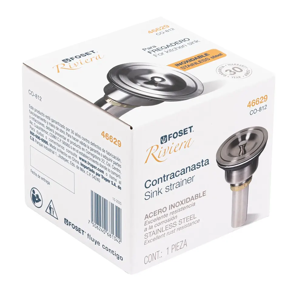 Box with 6 units Contracanasta 3-1-2 stainless steel, deep body, with lid, Riviera