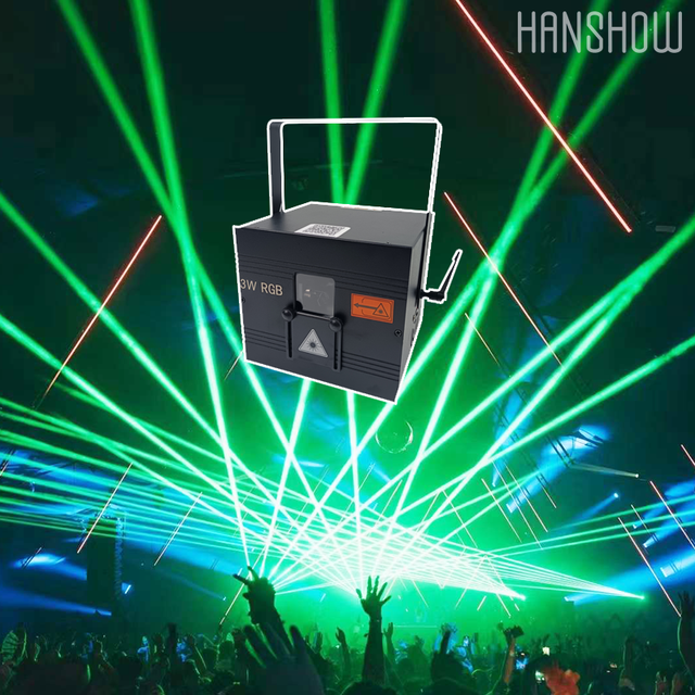 Factory Sale 3w RGB Green HD Animation Laser Projector for Stage Wedding Event Performance Show System