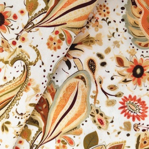 Tissu imprimé <span class=keywords><strong>indien</strong></span> Paisley en mélange de <span class=keywords><strong>coton</strong></span> et polyester, idéal pour les projets de couture DIY faits main – Vente flash - Product Image 4