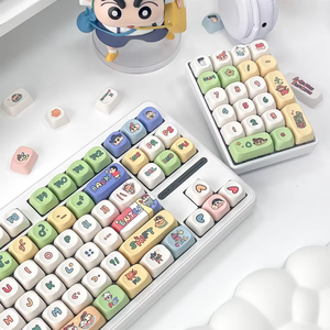 PBT Dye Sub <span class=keywords><strong>Keycap</strong></span> mignon dessin animé MOA profil Keycaps fille clavier personnalisé pour Mx commutateurs <span class=keywords><strong>ANSI</strong></span> disposition mécanique personnalisé Keycaps - Product Image 4