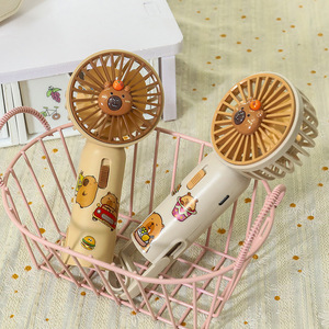 Mochi Portable Fan With Light 5W DC Motor Rechargeable Battery Handheld <b>Foldable</b> <b>Desk</b> Fan - Product Image 3