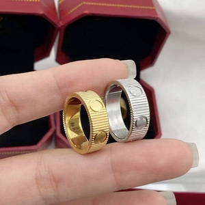 Anello di Lusso in Acciaio Inossidabile Placcato Oro 18K, Anelli a Spirale in Titanio di Alta Qualità per Gioielleria Femminile - Product Image 2
