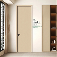 Porte intérieure battante en bois, style simple, finition carbone cristal, sans peinture, écologique, pour chambre à coucher domestique